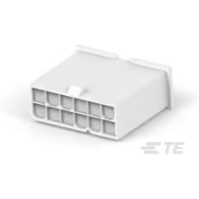 TE Connectivity-1-2296206-2 分立接线罩连接器 Conn Housing PL 12 POS 4.2mm Crimp ST Cable Mount White