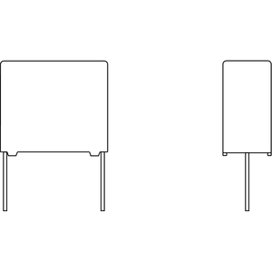 Vishay-BFC237872224 塑料薄膜电容器 Cap Film 0.22uF 1000V PP 5% (31 X 18 X 28mm) Radial Plastic Rectangular Can 27.5mm 85°C Loose