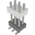 Conn Board Stacker HDR 6 POS 2.54mm Solder ST Top Entry SMD Layer