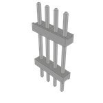 Conn Board Stacker HDR 4 POS 2mm Solder ST Top Entry Thru-Hole Bulk