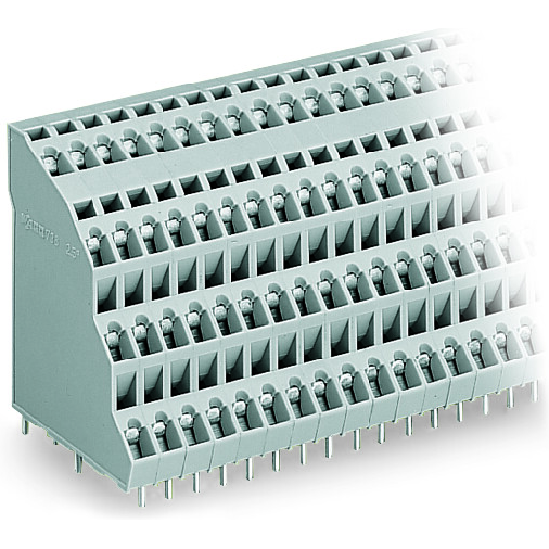 WAGO-738-203 Blocchi terminali connettore Quadruple-Deck PCB Terminal Block, 2.5 mm2, Pin spacing 5 mm, 4 x 3-pole, Cage Clamp