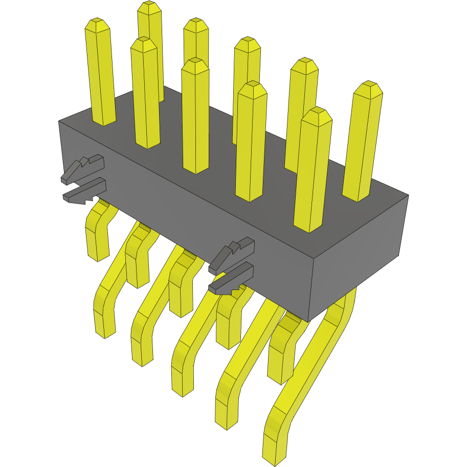 Samtec-MMT-105-01-F-DH-LC Cabezales del conector y receptáculos PCB Conn Unshrouded Header HDR 10 POS 2mm Solder RA Side Entry SMD Tube