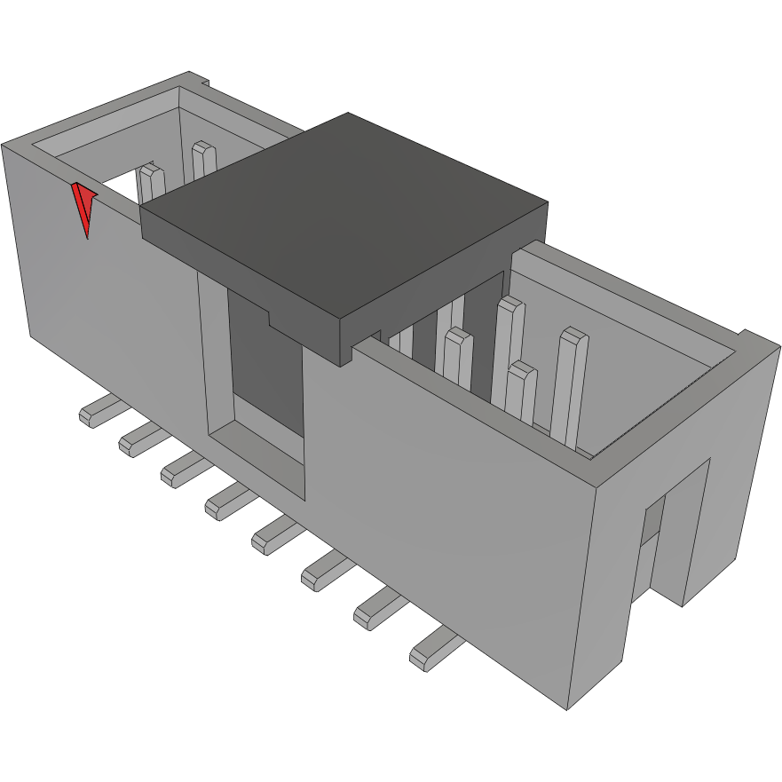Samtec-HTST-108-01-TM-DV-P Cabezales del conector y receptáculos PCB Conn Shrouded Header (4 Sides) HDR 16 POS 2.54mm Solder ST Top Entry SMD Tube