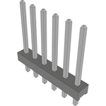 Conn Unshrouded Header HDR 6 POS 2mm Solder ST Top Entry Thru-Hole Bulk