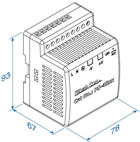 Altech Corporation-PS-4524 Alimentazione da CA a CC AC/DC Power Supply Single-OUT 24V 2A 48W 8-Pin