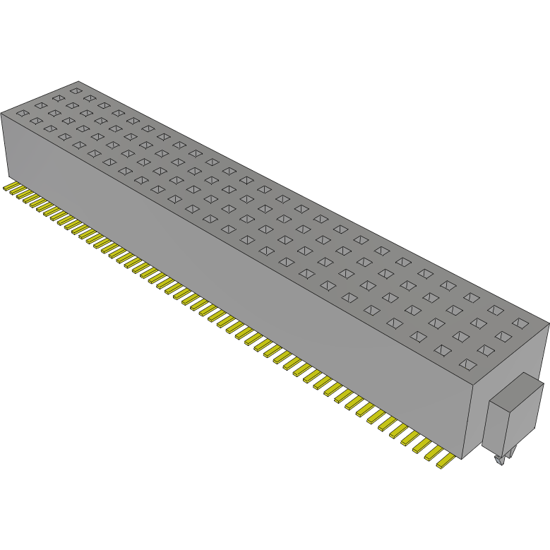 Samtec-FOLC-125-L2-S-Q-LC Cabezales del conector y receptáculos PCB Conn Socket Strip SKT 100 POS 0.64mm Solder ST SMD Tube