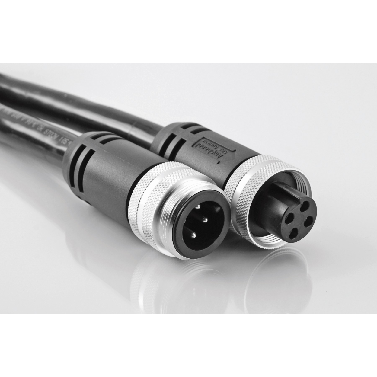 Amphenol-P28976-M3 Cable Assembly AC Power Cable Assembly 3m M22 Circular to M22 Circular 4 to 4 POS F-M Crimp-Crimp 8-14AWG