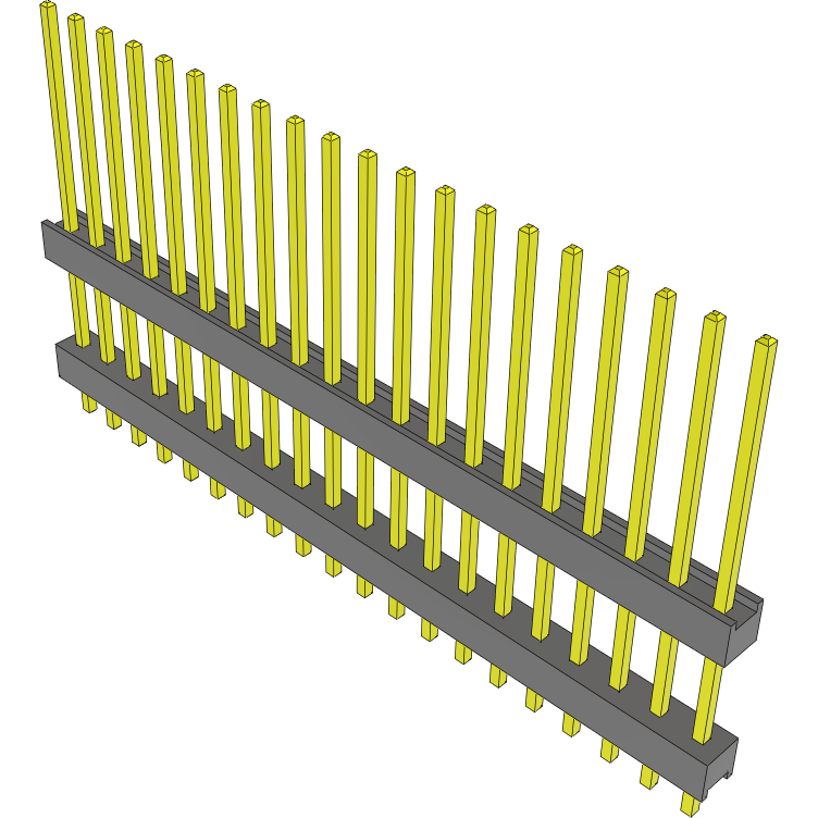 Samtec-DW-20-20-G-S-455 Steckverbinderleisten und Leiterplattenbuchsen Conn Board Stacker HDR 20 POS 2.54mm Solder ST Top Entry Thru-Hole Bulk