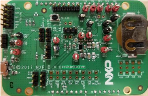 NXP Semiconductors-PCA9420UK-EVM Kit e schede di sviluppo gestione della potenza PCA9420UK PMIC Solution 0.5V to 1.5V/1.5V to 2.1V/2.7V to 3.3V Output Evaluation Board