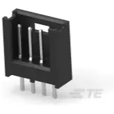 TE Connectivity-280371-1 连接器插头及 PCB 插座 Conn Shrouded Header (3 Sides) HDR 4 POS 2.54mm Solder ST Thru-Hole Carton