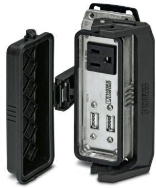 PHOENIX CONTACT-1415779 Schrumpfbalgenadapter Panel Mount Housing 180° 24/B Shell Size Die Cast Aluminum