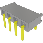 Conn Socket Strip SKT 4 POS 2mm Solder RA Side Entry Thru-Hole Bulk
