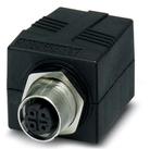 PHOENIX CONTACT-1414398 Steckverbinder, Schnittstelle Conn Interface RJ-45/M12 Circular Adapter SKT/SKT 4/4 POS ST