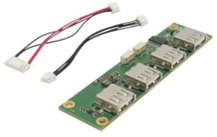 Auvidea GmbH-70209 Tarjetas y tableros portadores U120 USB 2.0 to 4x USB 2.0 type A module for JNX, JN and X boards