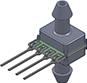 All Sensors Corporation-ELVH-001D-HAAH-C-NAA5 Sensor de presión de montaje en tablero Board Mount Pressure Sensor -1psi to 1psi Differential 4-Pin SIP Module