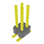 Conn Unshrouded Header HDR 4 POS 2.54mm Solder ST Top Entry SMD Bulk