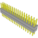 Conn Board Stacker HDR 36 POS 2mm Solder ST Top Entry Thru-Hole Bulk