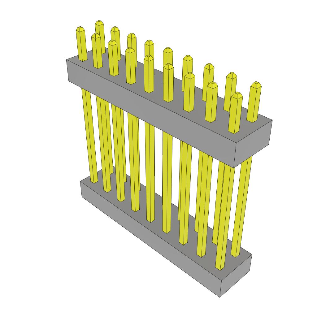 Samtec-TW-09-07-S-D-590-050 Connector Headers and PCB Receptacles Conn Board Stacker HDR 18 POS 2mm Solder ST Top Entry Thru-Hole Bulk