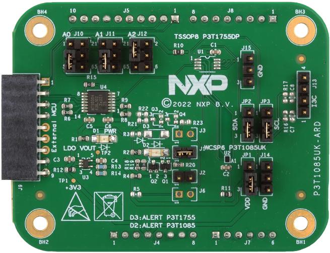 NXP Semiconductors-P3T1085UK-ARD Cartes et kits de développement de capteur P3T1085UK Temperature and Humidity Sensor Evaluation Board Win 7/Win 8/Win 10 OS