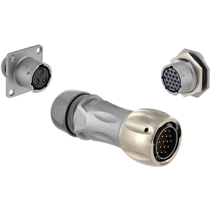 Eaton-UT0X010E98PZ Steckverbinder, rund Conn Circular PIN 6 POS Solder Cup ST Flange Mount 6 Terminal 1 Port