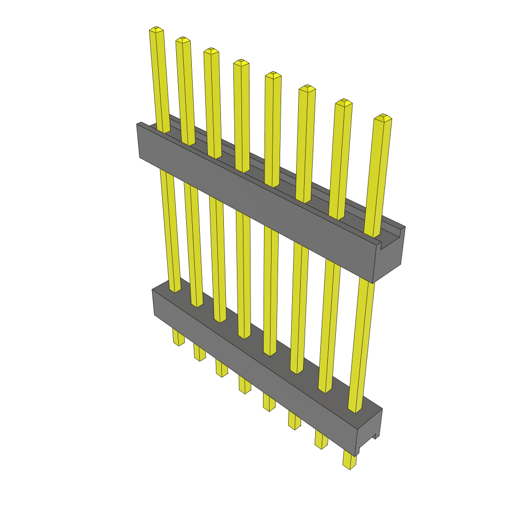 Samtec-ZW-08-12-T-S-650-120 Steckverbinderleisten und Leiterplattenbuchsen Conn Board Stacker HDR 8 POS 2.54mm Solder ST Top Entry Thru-Hole Bulk