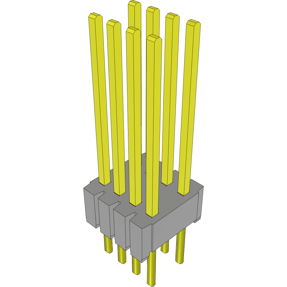 Samtec-HTMS-104-55-S-D Steckverbinderleisten und Leiterplattenbuchsen Conn Unshrouded Header HDR 8 POS 1.27mm Solder ST Top Entry Thru-Hole Layer