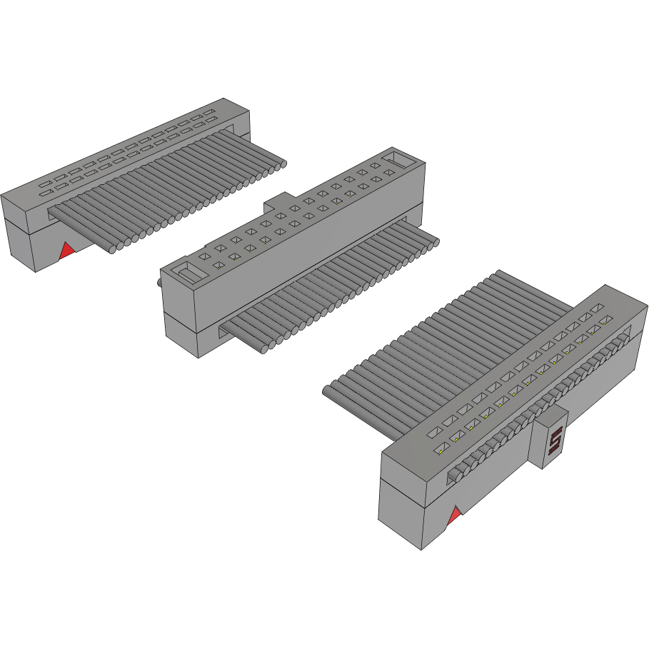 Samtec-FFSD-13-D-10.00-01-N-D05-M Flachband Kabelbaugruppen Cable Assembly 0.254m 30AWG 1.27mm 26 to (26/26) POS IDC Connector to 2(IDC Connector) F-F TIGER EYE™ Bulk