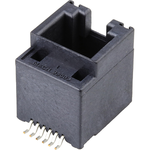 Conn RJ-11 RCP 6 POS 1.27mm Solder ST SMD 6 Terminal 1 Port Cat 3 T/R