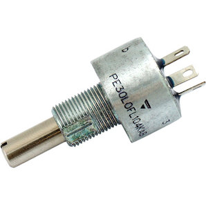 Vishay-PE30L0FL472MAB Res Cermet POT 4.7K Ohm 20% 3W 1(Elec)/1(Mech)Turns 6mm (19.7 X 45mm) Solder Lug Panel Mount Bulk