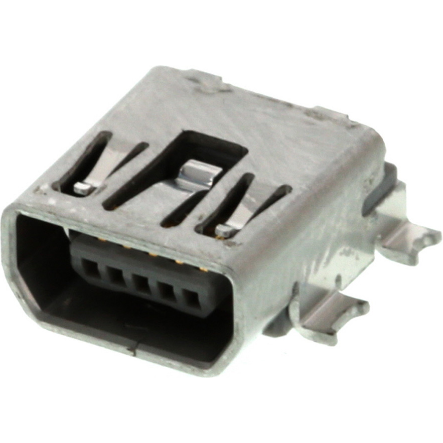 Molex-56579-0576 Connector USB Conn Mini USB 2.0 Type AB RCP 5 POS 0.8mm Solder RA SMD 5 Terminal 1 Port T/R