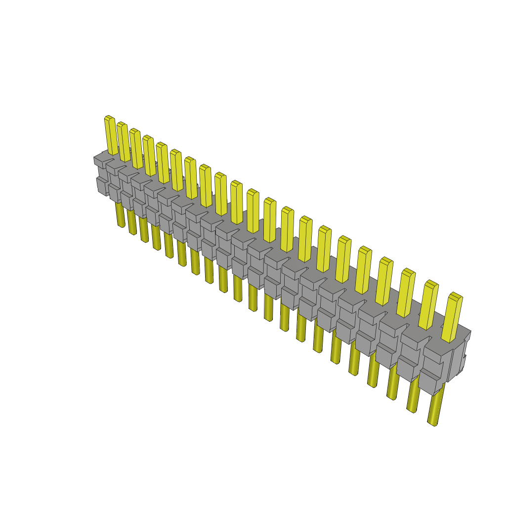Samtec-TMS-121-02-S-S Steckverbinderleisten und Leiterplattenbuchsen Conn Unshrouded Header HDR 21 POS 1.27mm Solder ST Top Entry Thru-Hole Tube
