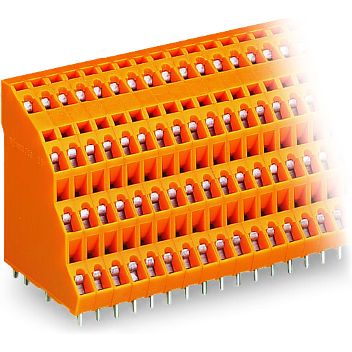 WAGO-738-304 Blocchi terminali connettore Quadruple-Deck PCB Terminal Block, 2.5 mm2, Pin spacing 5.08 mm, 4 x 4- pole, Cage Clamp