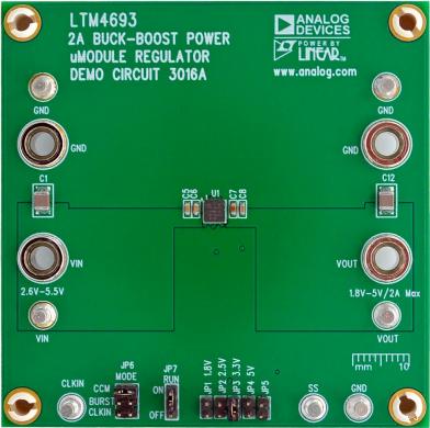 Analog Devices-DC3016A Energiemanagement, Entwicklungsplatinen und -kits LTM4693 DC to DC Converter and Switching Regulator Module 1.75V to 1.85V/2.4V to 2.6V/3.2V to 3.4V/4.9V to 5.1V Output Demonstration Circuit