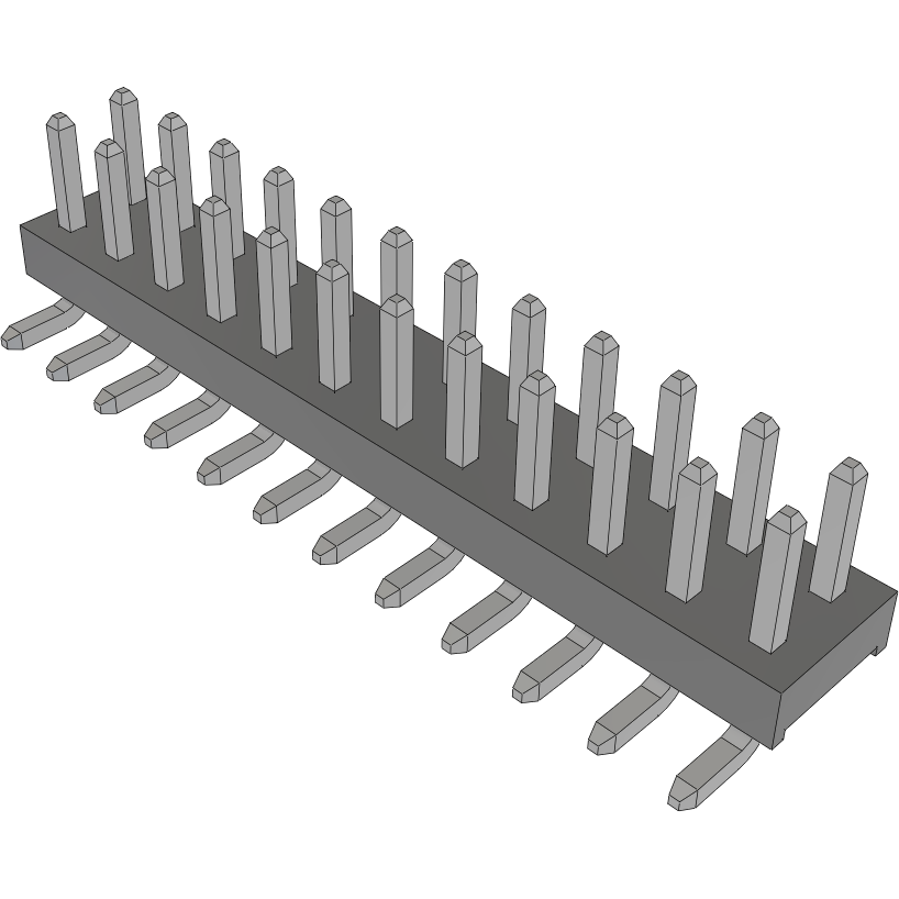 Samtec-TMM-112-01-TM-D-SM Steckverbinderleisten und Leiterplattenbuchsen Conn Unshrouded Header HDR 24 POS 2mm Solder ST Top Entry SMD Tube