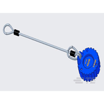 Cover, protective, HD10, 6 way, recept., env. sealed, steel lanyard, gray