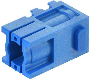 HARTING-09149312001 Accessori per connettori Connector Accessories Module Han® Domino Pneumatic Cube, Large Tab, Polycarbonate Insert Blue