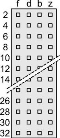 Schroff GmbH-69001723 Blackplane del conector Conn DIN 41612 RCP 64 POS Wire Wrap ST Package