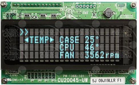 Matrix Orbital-VK204-25-422-E Vacuum Fluorescent Displays - VFDs Vacuum Florescent Display with Keypad Input