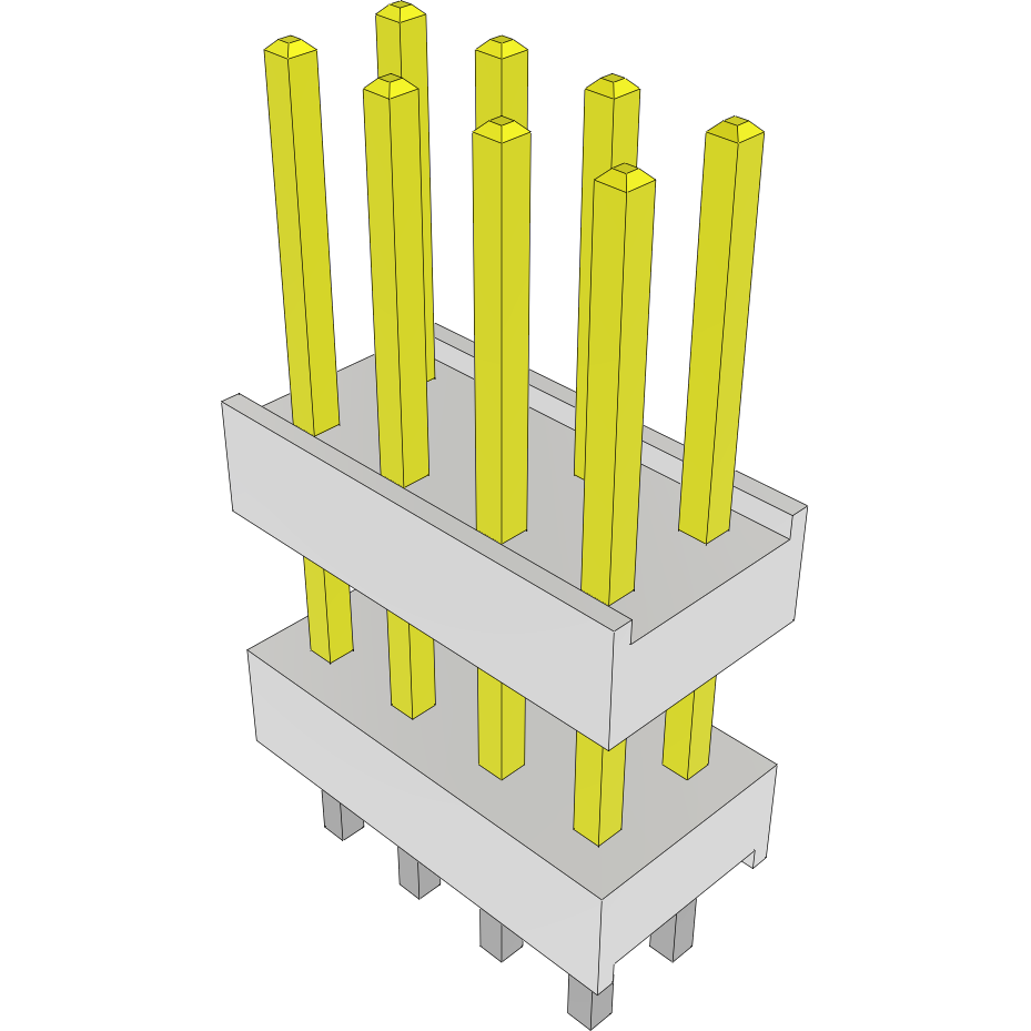 Samtec-HW-04-09-S-D-340-110 Steckverbinderleisten und Leiterplattenbuchsen Conn Board Stacker HDR 8 POS 2.54mm Solder ST Thru-Hole Bulk