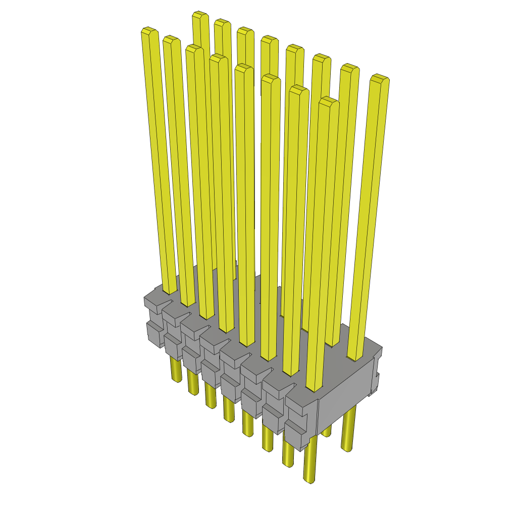 Samtec-TMS-108-58-G-D Steckverbinderleisten und Leiterplattenbuchsen Conn Unshrouded Header HDR 16 POS 1.27mm Solder ST Top Entry Thru-Hole Tube