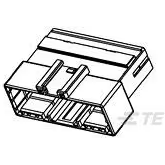 TE Connectivity-936236-1 Einzeladersteckverbinder, Gehäuse Conn Housing RCP 8 POS Crimp ST Cable Mount Natural Bag
