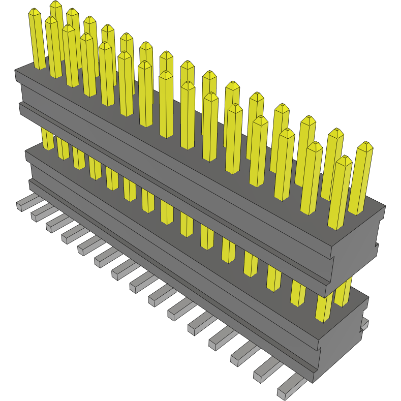 Samtec-FW-15-05-L-D-301-120-A Cabezales del conector y receptáculos PCB Conn Board Stacker HDR 30 POS 1.27mm Solder ST Top Entry SMD FLEX STACK™ Tube