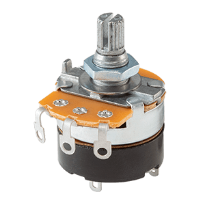 Same Sky (formerly CUI Devices)-PTN24B-B1015K1B Res Carbon Film POT 10K Ohm 20% 0.5W(1/2W) 1(Elec)/1(Mech)Turns 6mm (24 X 30.5 X 40.2mm) Pin Thru-Hole