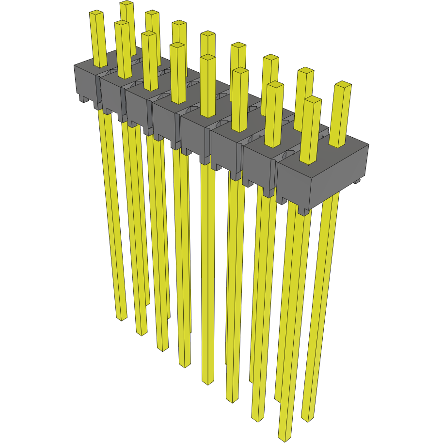 Samtec-MTSW-108-12-G-D-143 Steckverbinderleisten und Leiterplattenbuchsen Conn Unshrouded Header HDR 16 POS 2.54mm Solder ST Top Entry Thru-Hole Bulk