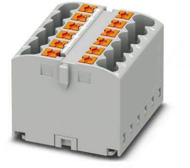 PHOENIX CONTACT-3273416 Steckverbinder, Klemmenblöcke Conn Distribution Terminal Block 12 POS Push-In Spring Adhesive/DIN Rail 24A