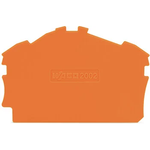 Top Job end-intermediate plate, for 2002-63xx and 2002-64xx series Terminal Blocks, 0.8 mm wide, orange