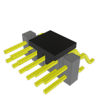 Conn Unshrouded Header HDR 12 POS 2.54mm Solder RA Side Entry SMD Tube