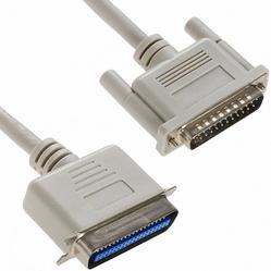 Assmann WSW components, Inc-AK711-1.8 Andere Kabelbaugruppen DB male 25 pins 36 wire cable shielded, 28 AWG Centronics 36 pos male, 1,8m, beige