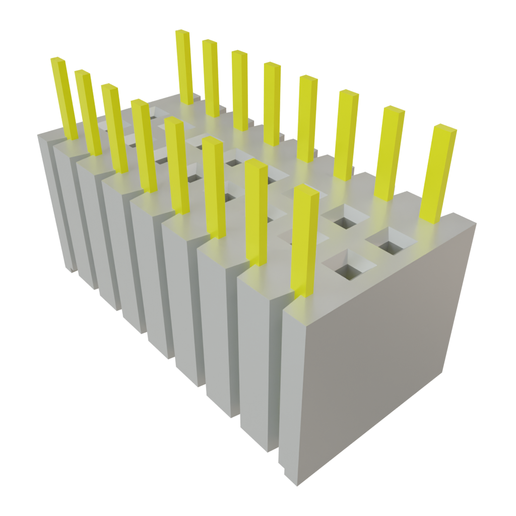 Samtec-BSW-108-04-L-D Cabezales del conector y receptáculos PCB Conn Bottom Mount Socket Strip SKT 16 POS 2.54mm Solder ST Bottom Entry Thru-Hole Bulk