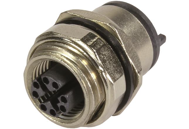 HARTING-21033812805 Steckverbinder, rund Conn M12 Circular SKT 8 POS Solder ST Thru-Hole 8 Terminal 1 Port Tray